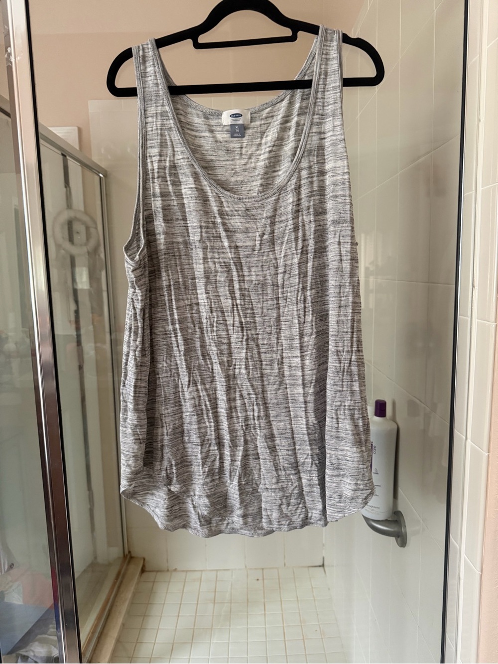 Old Navy Gray Marled Scoop Neck Tank Top